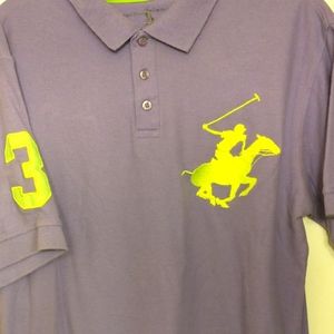 Polo Lavandar and Neon green, size L shirt